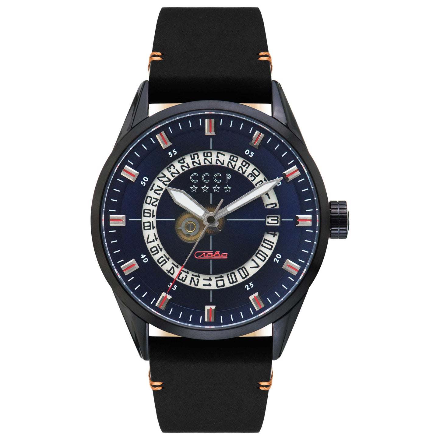 Right view of CCCP Golden Soviet Submarine Men's Automatic Watch CP-7032-08