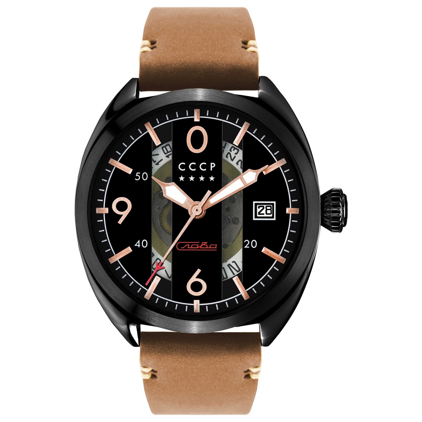 Front view of CCCP Aviator Yak-15 Men's Automatic Watch CP-7035-05