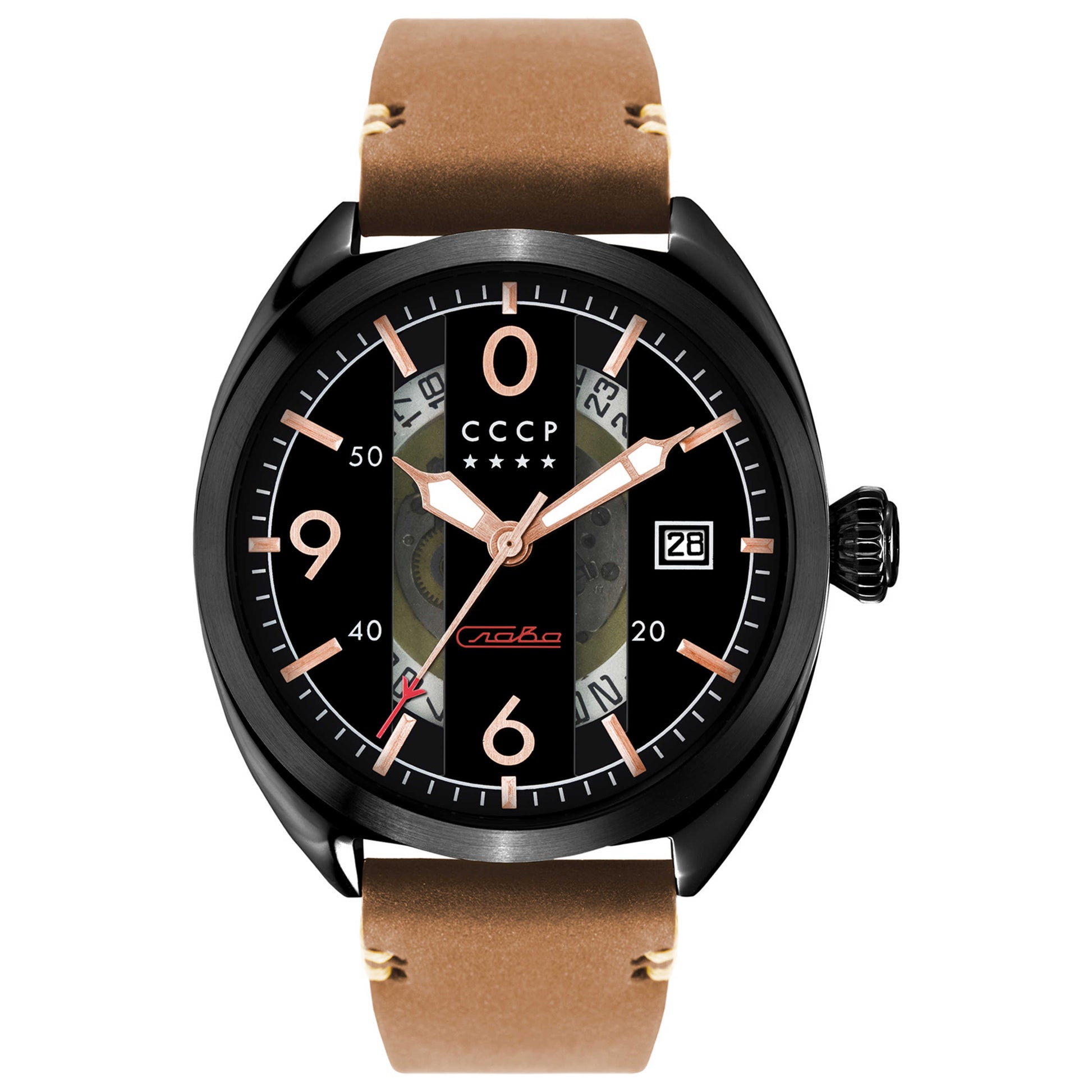 Front view of CCCP Aviator Yak-15 Men's Automatic Watch CP-7035-05