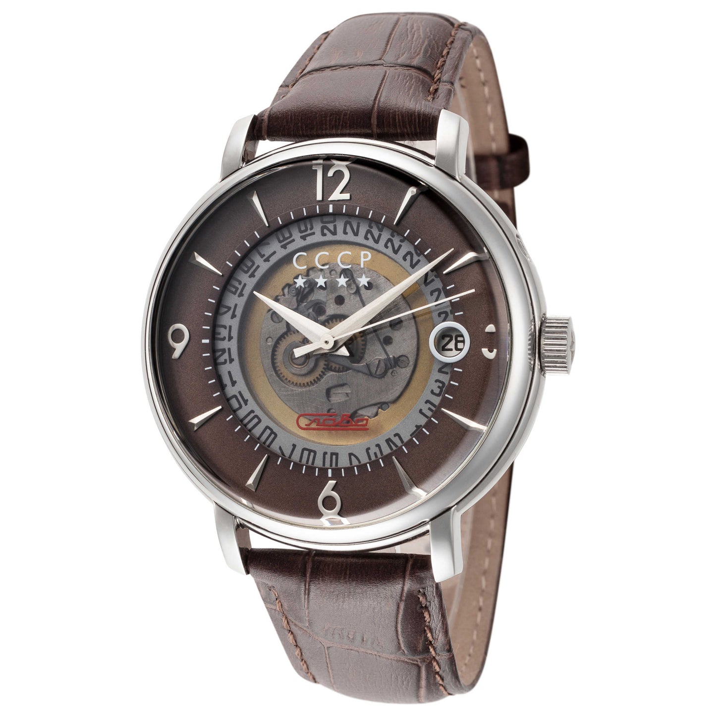 Front view of CCCP Heritage Gospoda Men's Automatic Watch CP-7036-03