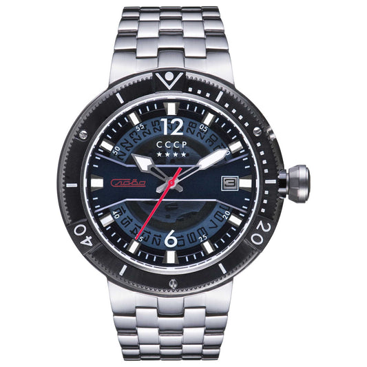 Front view of CCCP Kashalot 2 Men's Automatic Watch CP-7039-22