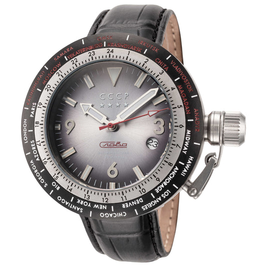 Front view of CCCP Russia Timezone Men's Automatic Watch CP-7053-01
