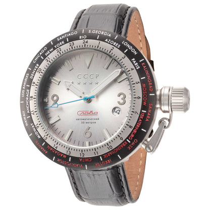Front view of CCCP Russia Timezone Men's Automatic Watch CP-7053-03