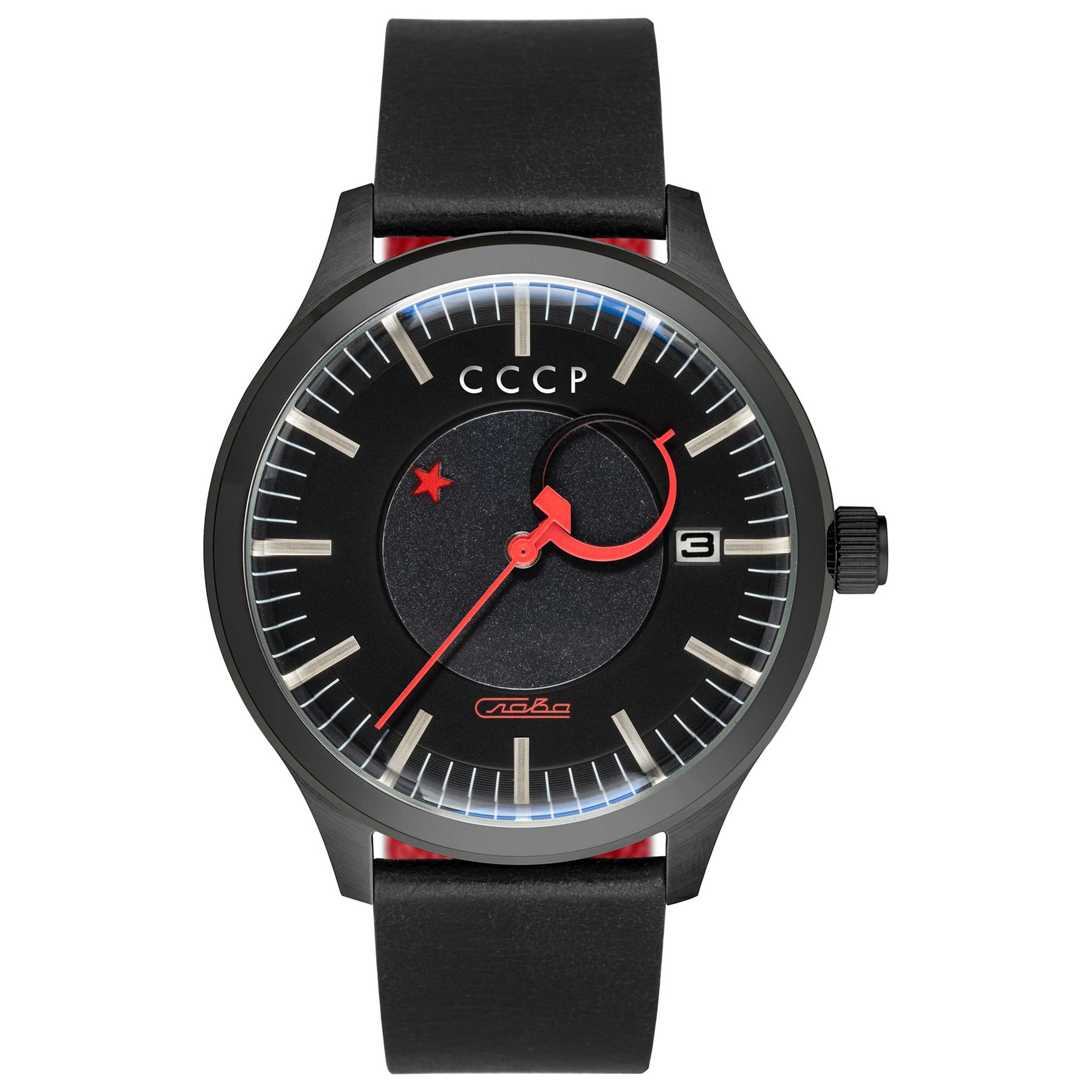 Front view of CCCP Heroes Kamzolkin Men's Automatic Watch CP-7077-02