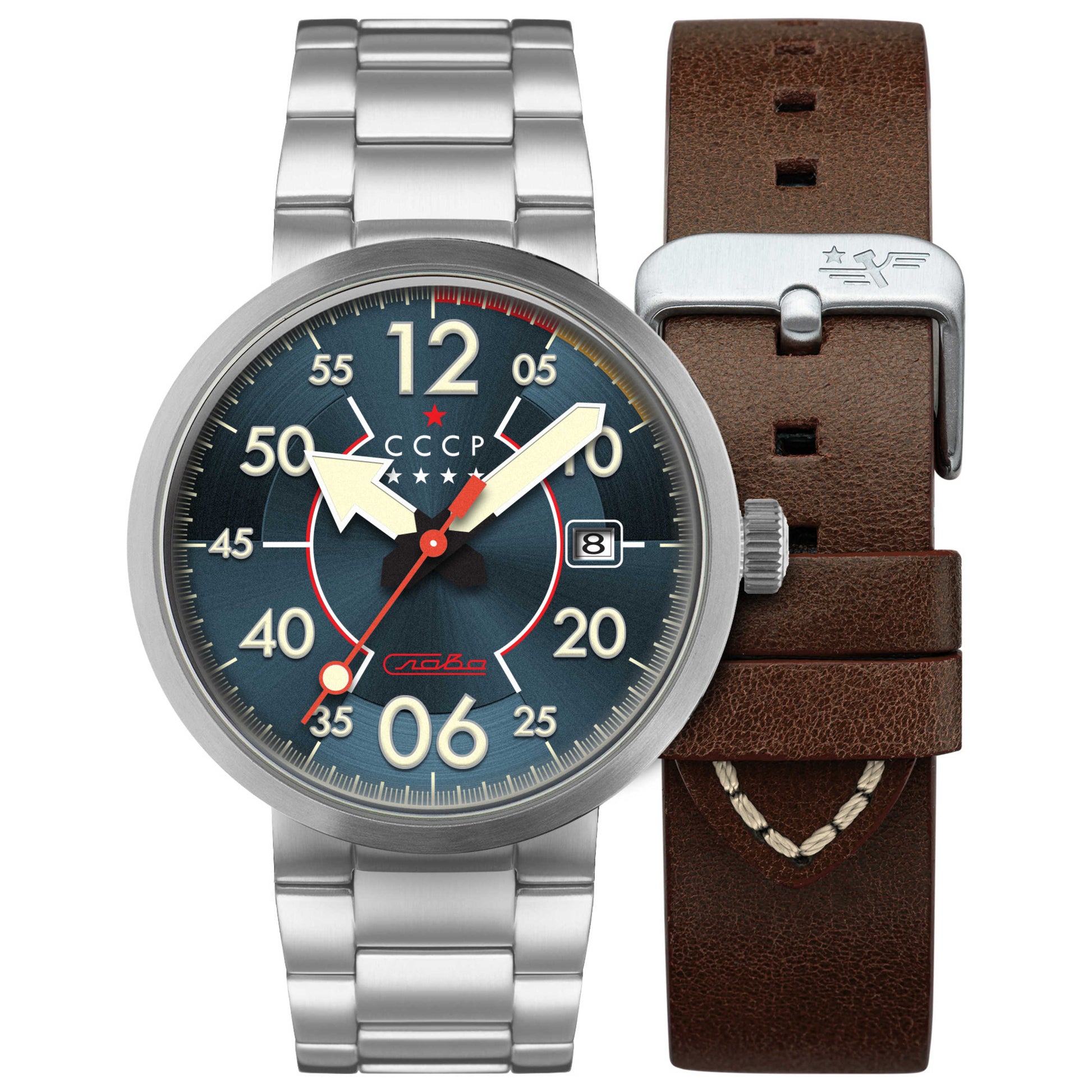 Front view of CCCP Space Proton Men's Automatic Watch CP-7089-44