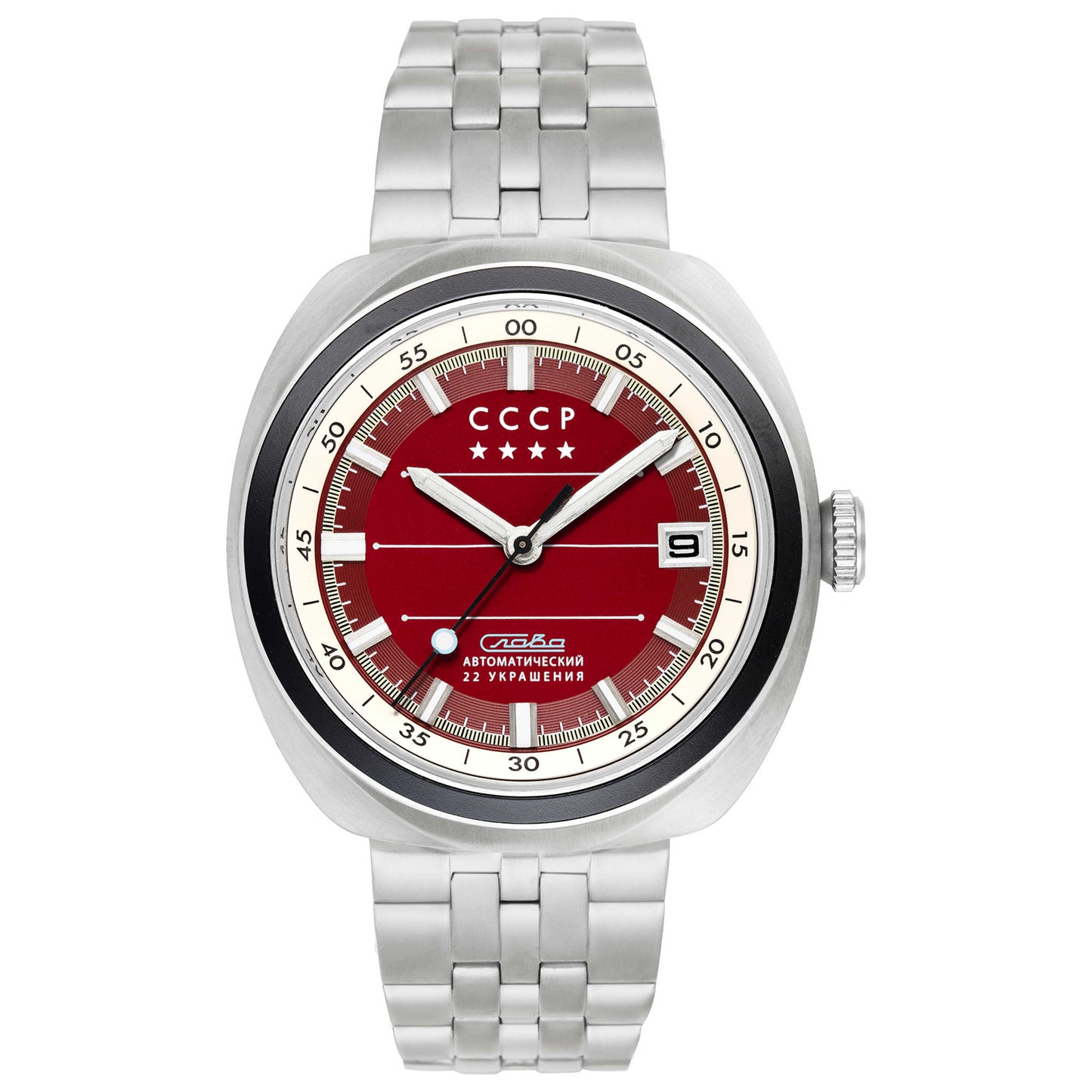 Front view of CCCP Heroes Togliatti Men's Automatic Watch CP-7090-44