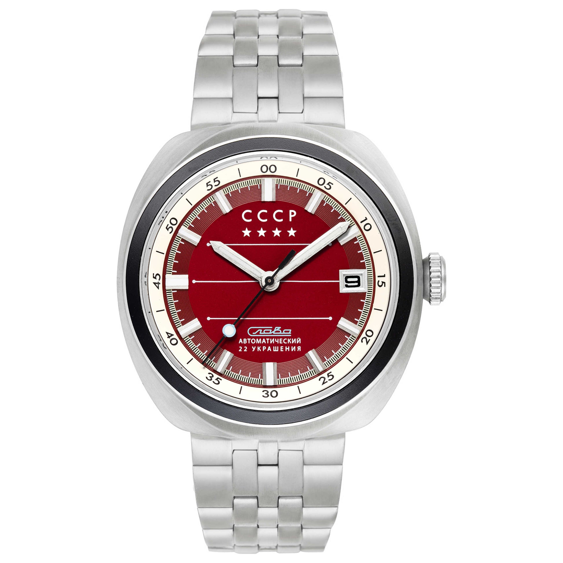 Front view of CCCP Heroes Togliatti Men's Automatic Watch CP-7090-44