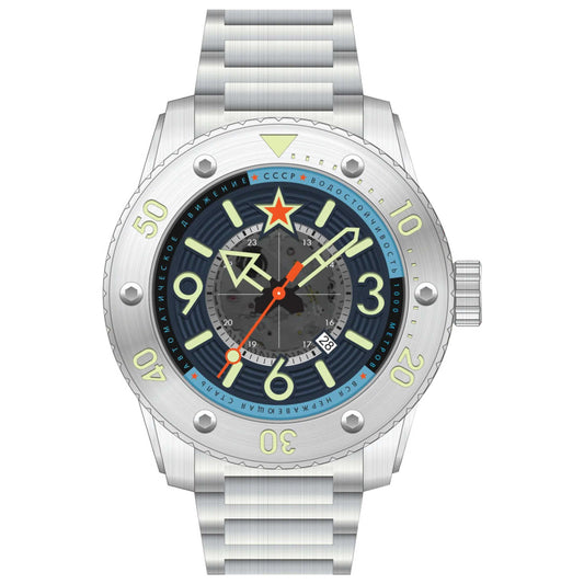 Front view of CCCP Naval Barrakuda Men's Automatic Watch CP-7094-22