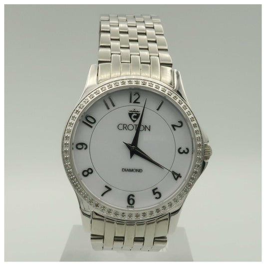 Front view of Croton Dress Men's Swiss Quartz (Battery-Powered) Watch CR307817SSDW-PO