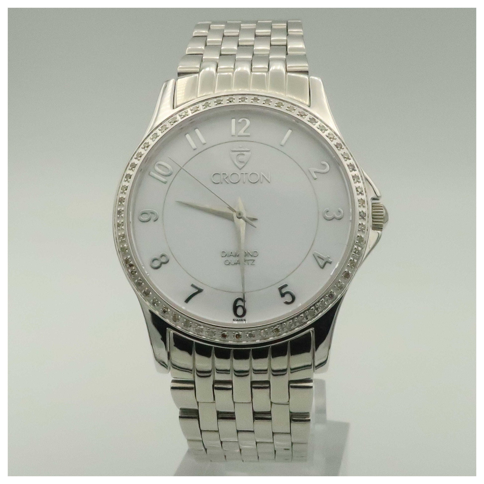Front view of Croton Dress Men's Swiss Quartz (Battery-Powered) Watch CR307817SSDW-SDV