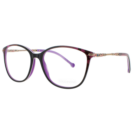 Front view of Coco Song Women's Eyeglasses CS-MONA-ROCK-CV258-01-09