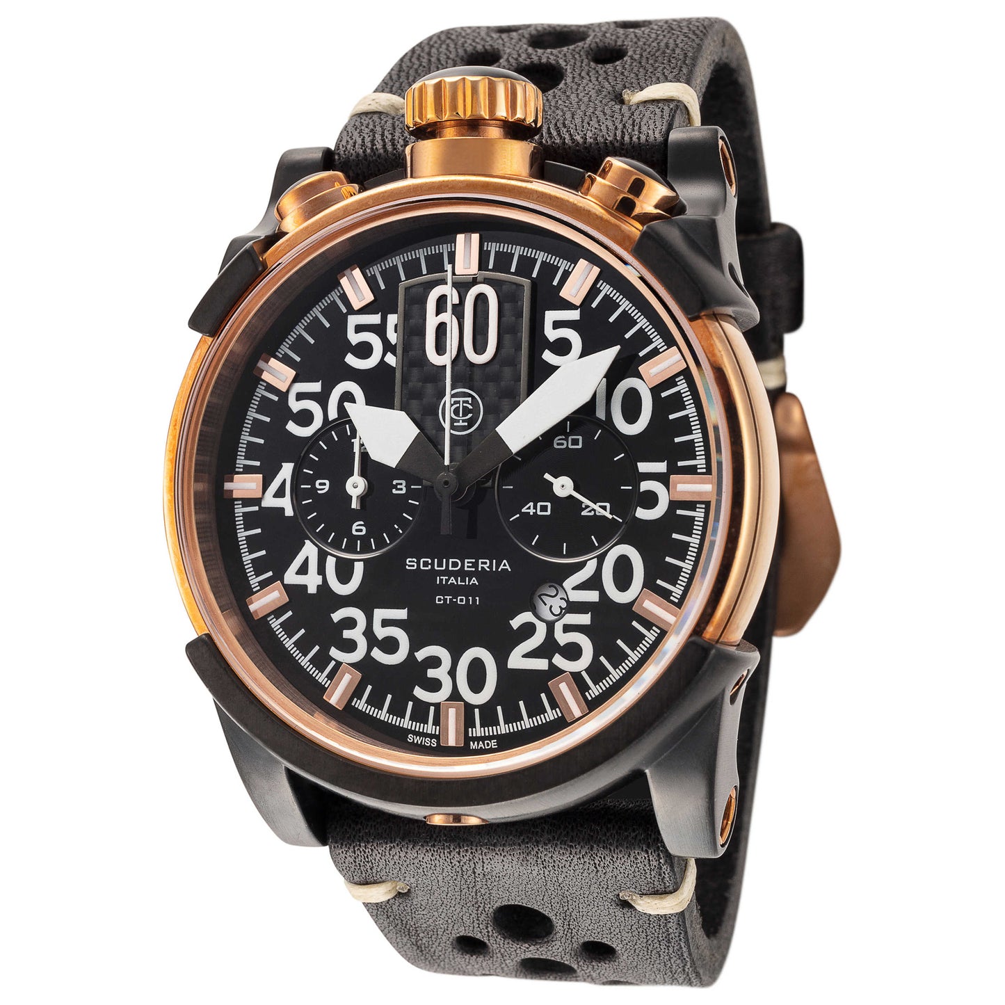 Front view of CT Scuderia Saturno Men's Quartz Watch CS10102NS