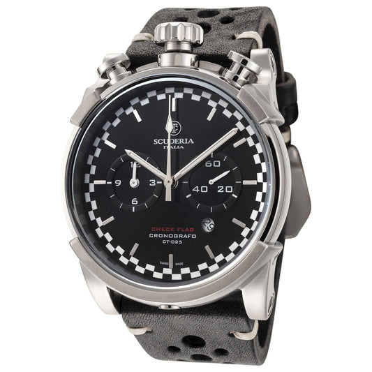 Front view of CT Scuderia Check Flag Men's Quartz Watch CS10134N