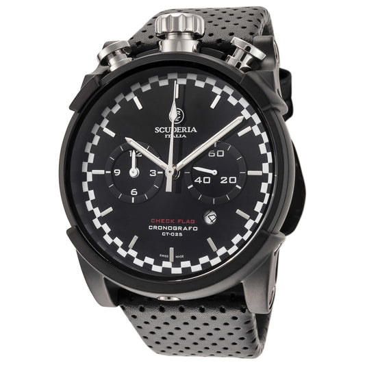 Front view of CT Scuderia Check Flag Men's Quartz Watch CS10135