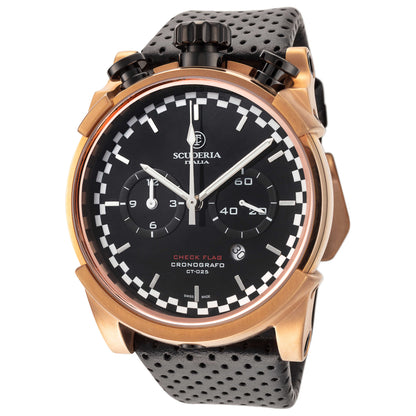 Front view of CT Scuderia Check Flag Men's Quartz Watch CS10136