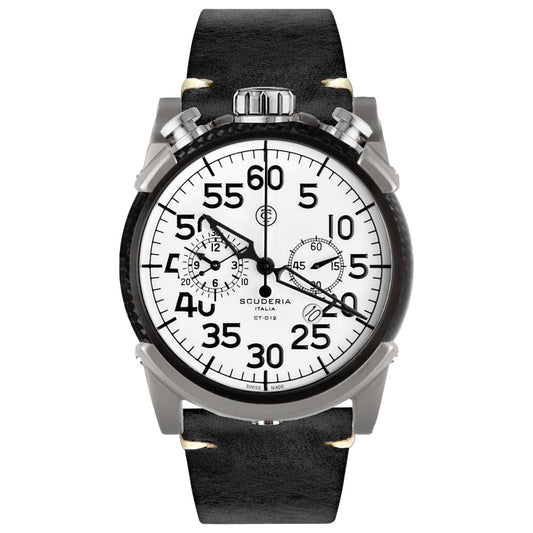 Front view of CT Scuderia Fibra di Carbonio Men's Quartz Watch CS10182-N