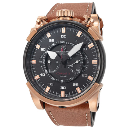 Front view of CT Scuderia Fibra di Carbonio Men's Quartz Watch CS10183-N