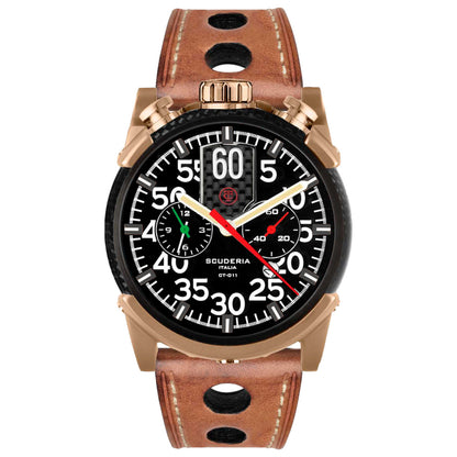 Front view of CT Scuderia Fibra di Carbonio Men's Quartz Watch CS10185-N