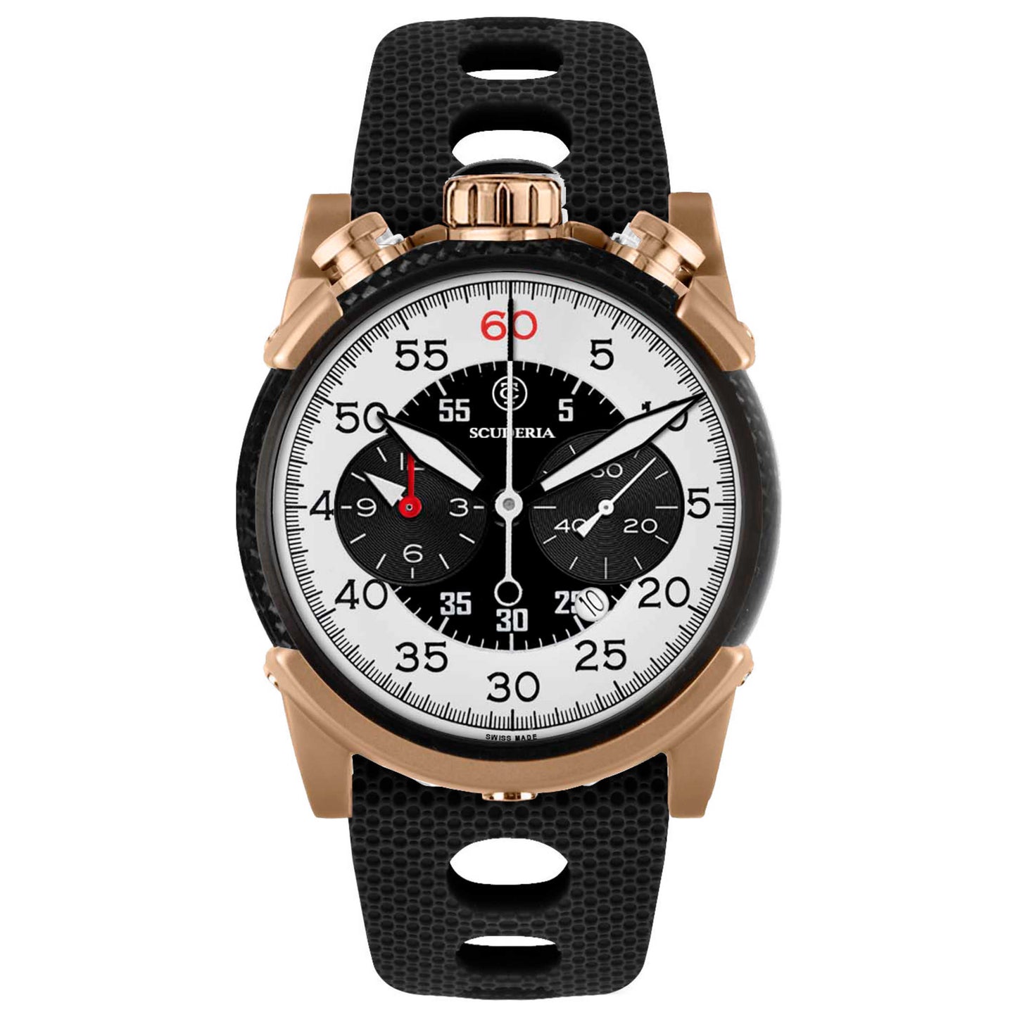 Front view of CT Scuderia Fibra di Carbonio Men's Quartz Watch CS10187-N