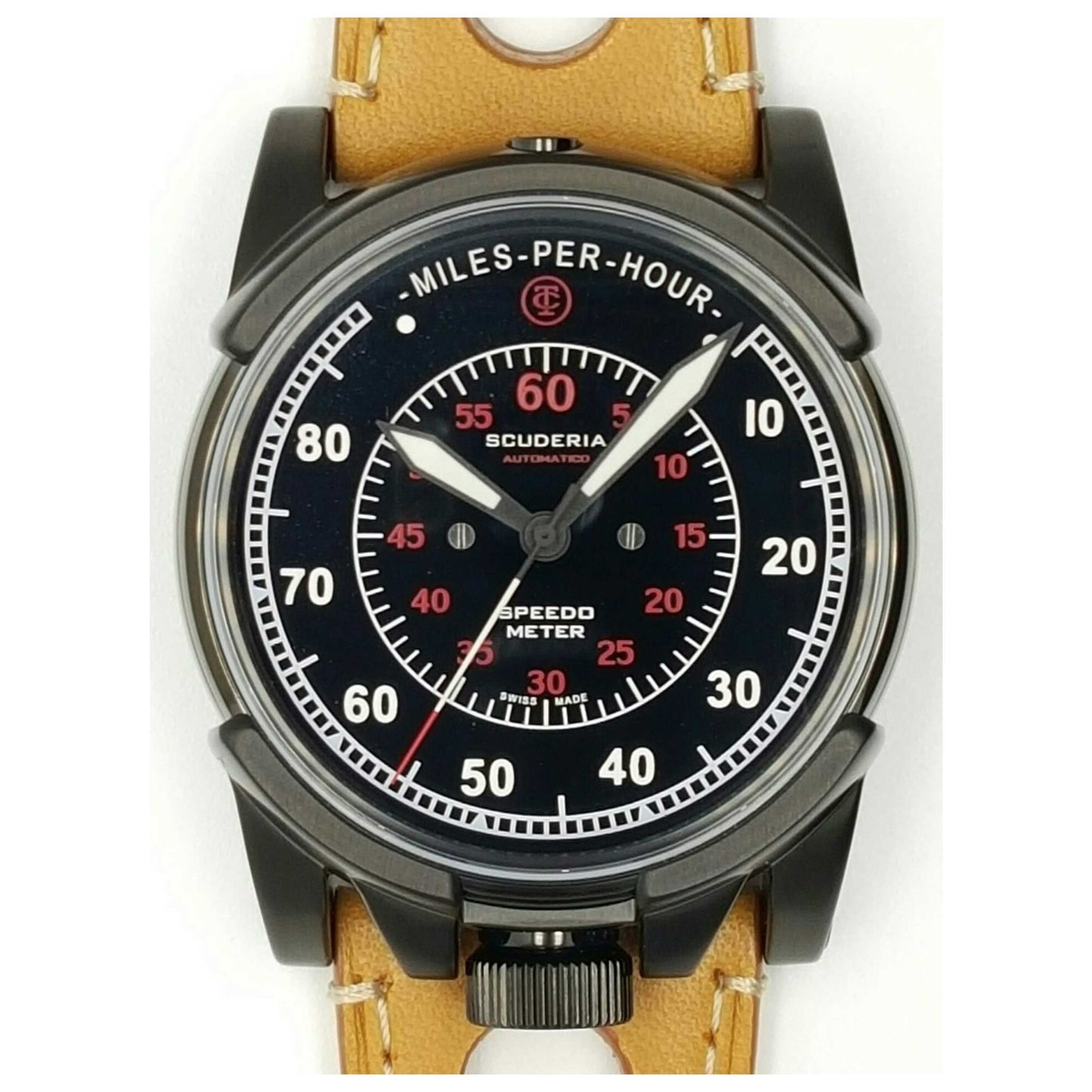 Front view of CT Scuderia Dirt Track Men's Automatic Watch CS10214