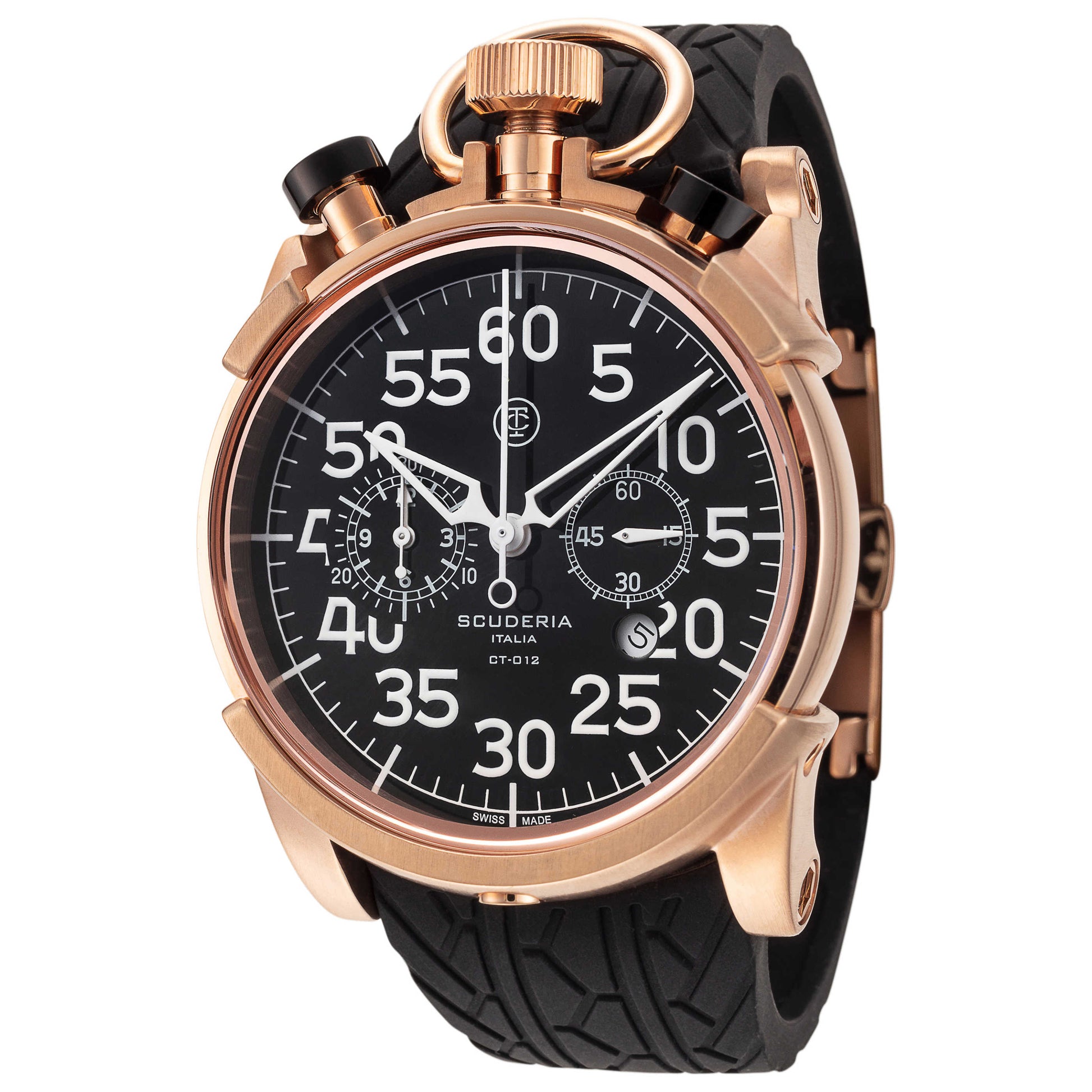 Front view of CT Scuderia Check Flag Men's Quartz Watch CS20117