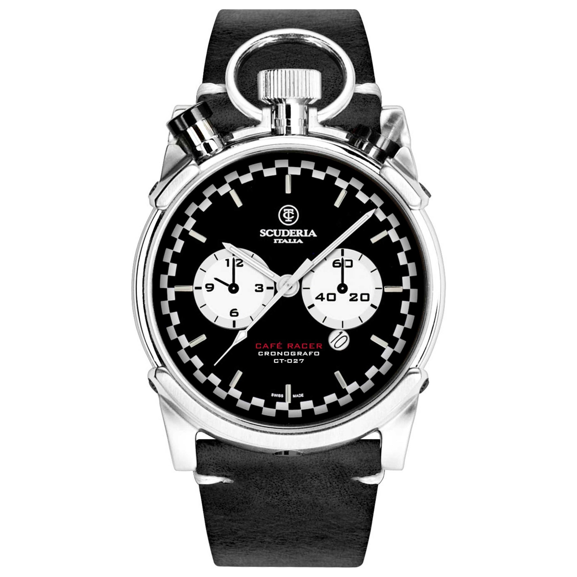 Front view of CT Scuderia Check Flag Men's Quartz Watch CS20118