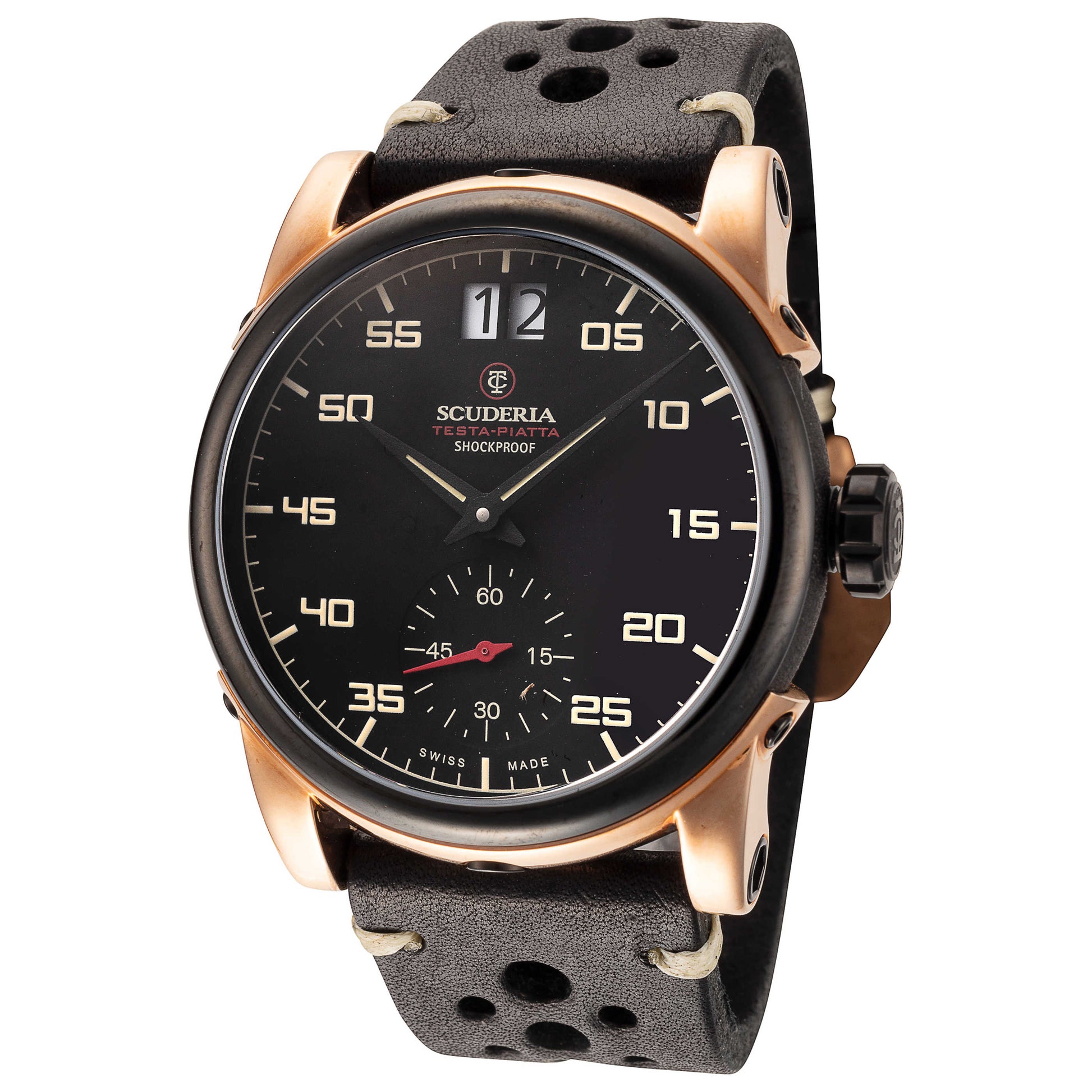 Front view of CT Scuderia Testa Piatta Men's Quartz Watch CS30002
