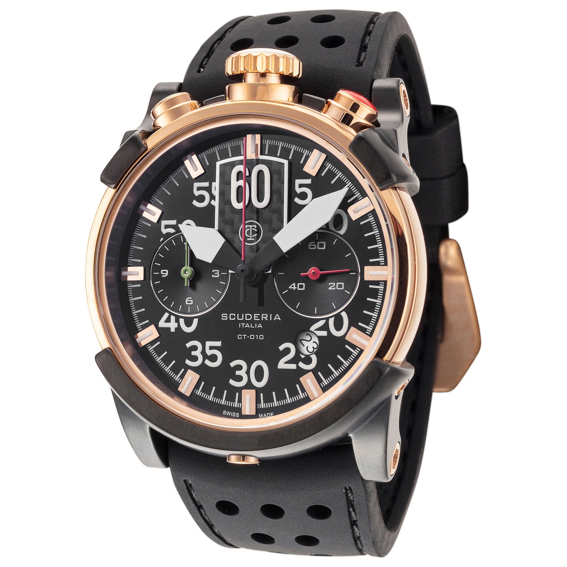 Front view of CT Scuderia Saturno Men's Quartz Watch CS40106