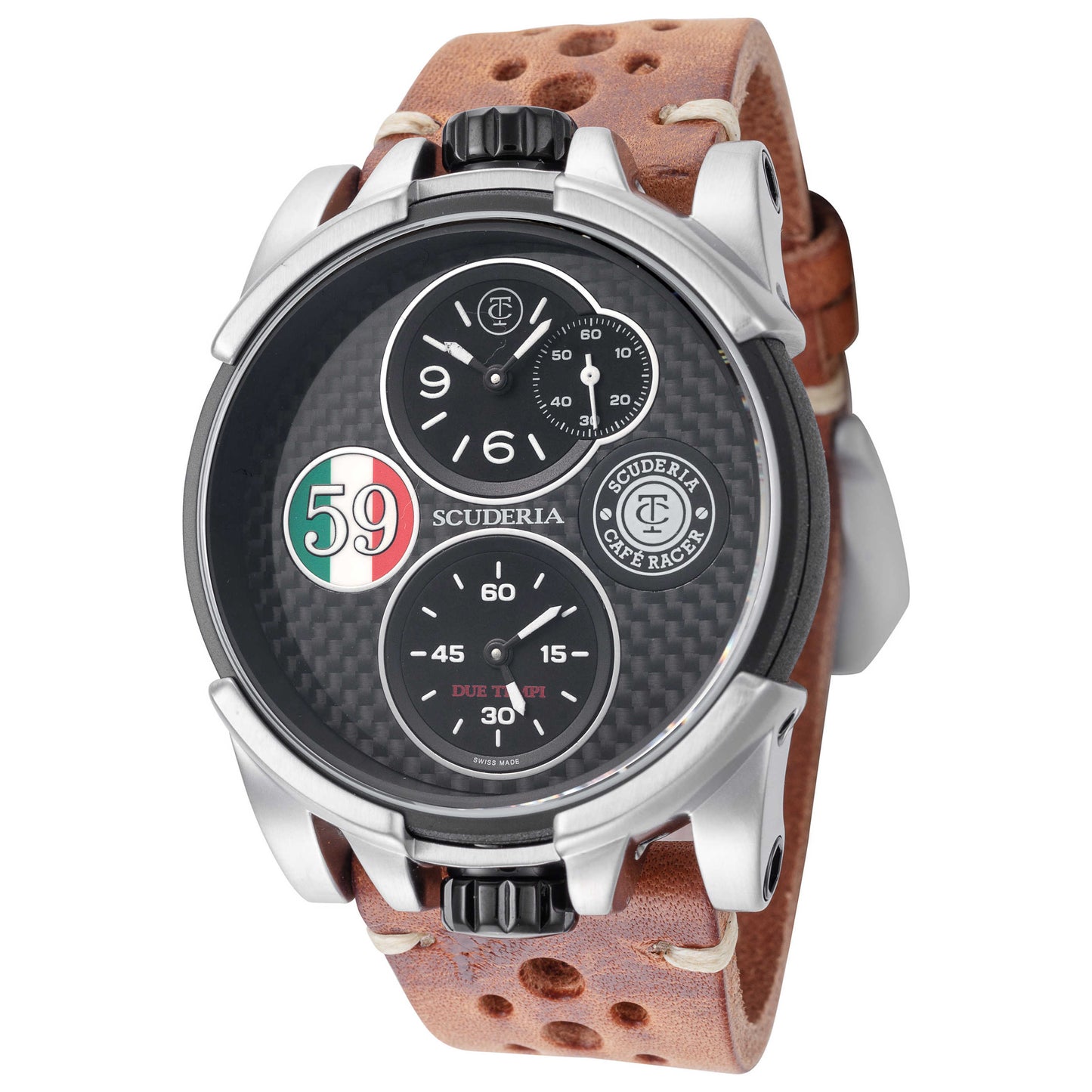 Front view of CT Scuderia Due Tempi Men's Quartz Watch CS40380-N