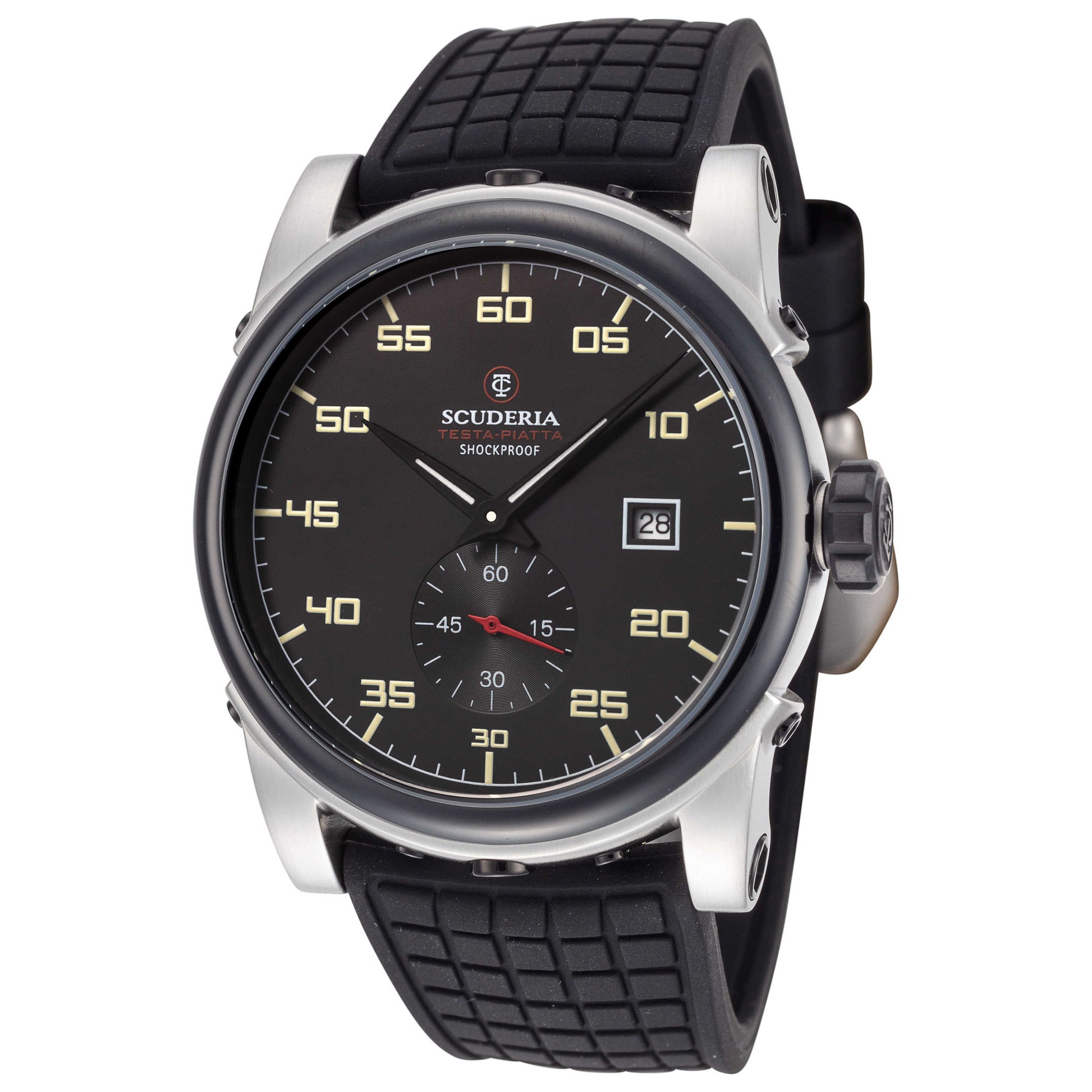 Front view of CT Scuderia Testa Piatta Men's Quartz Watch CT-245-P