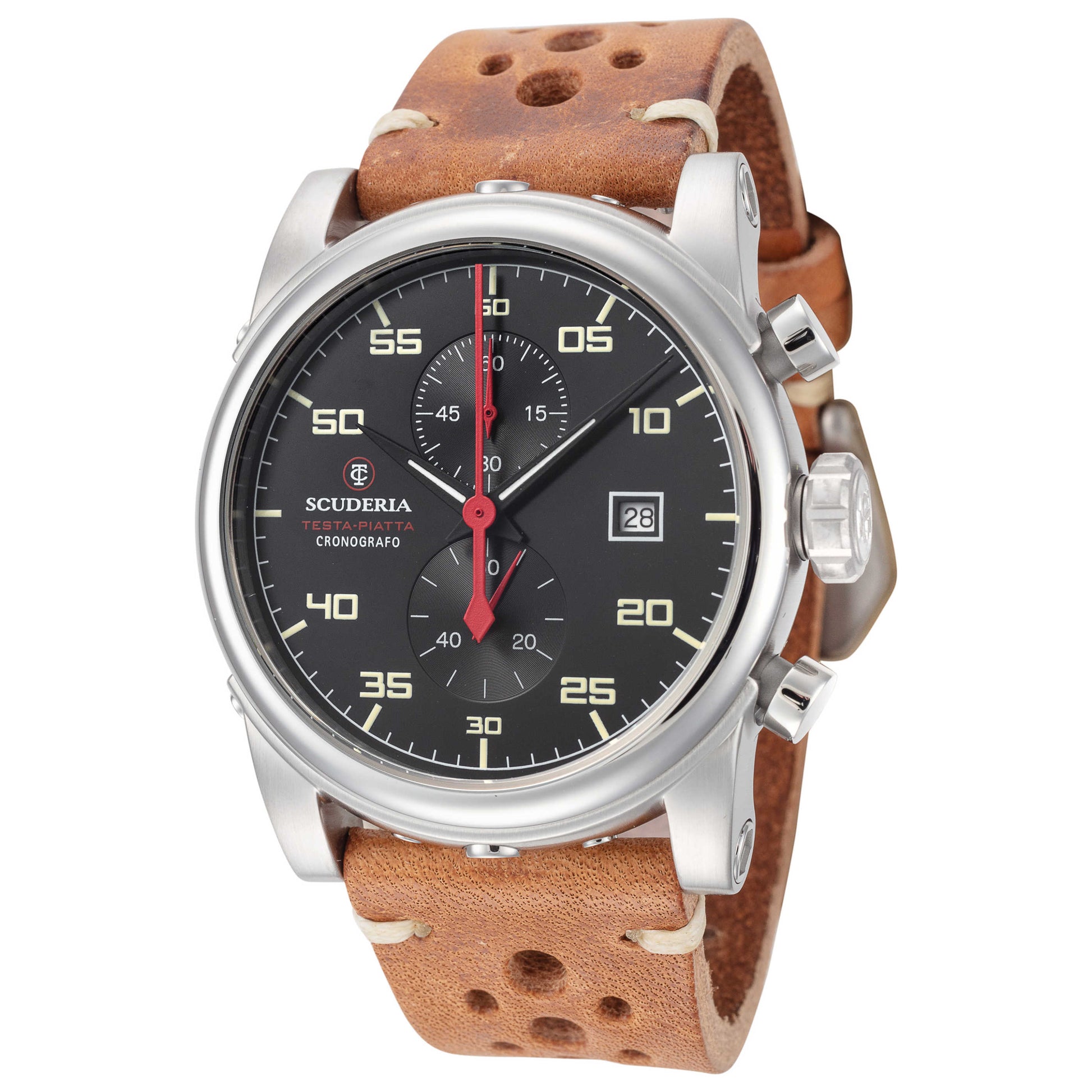 Front view of CT Scuderia Testa Piatta Men's Quartz Watch CT-249-P