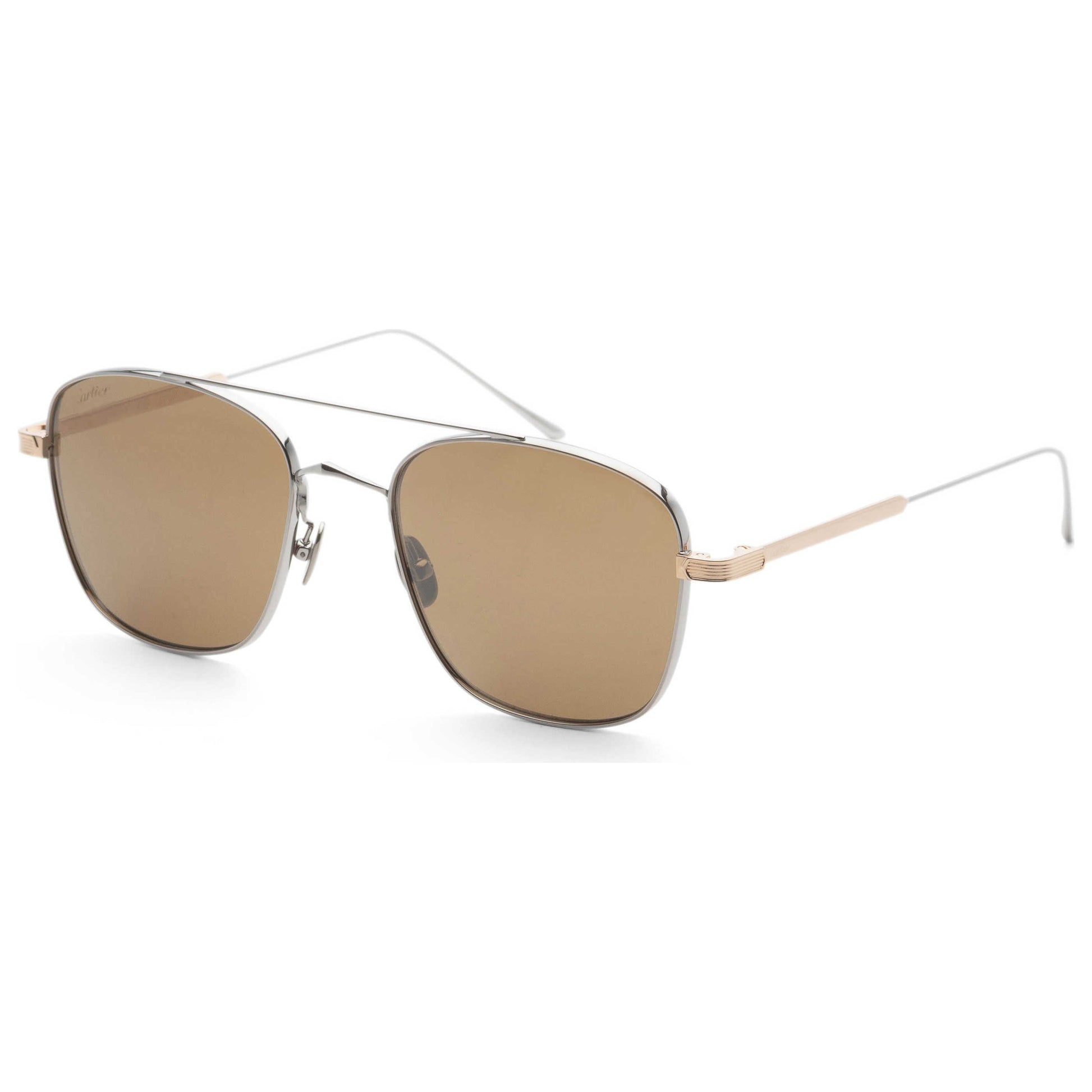 Front view of Cartier Men's Sunglasses CT0163S-007