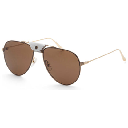 Front view of Cartier Santos de Cartier Unisex Sunglasses CT0166S-010