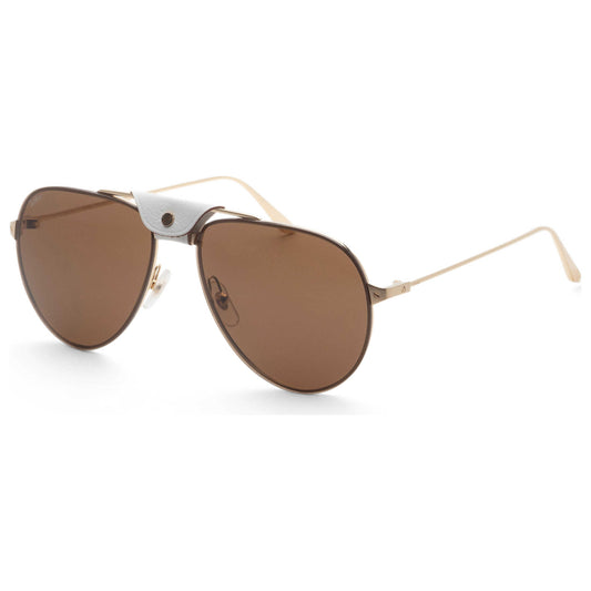 Front view of Cartier Santos de Cartier Unisex Sunglasses CT0166S-010