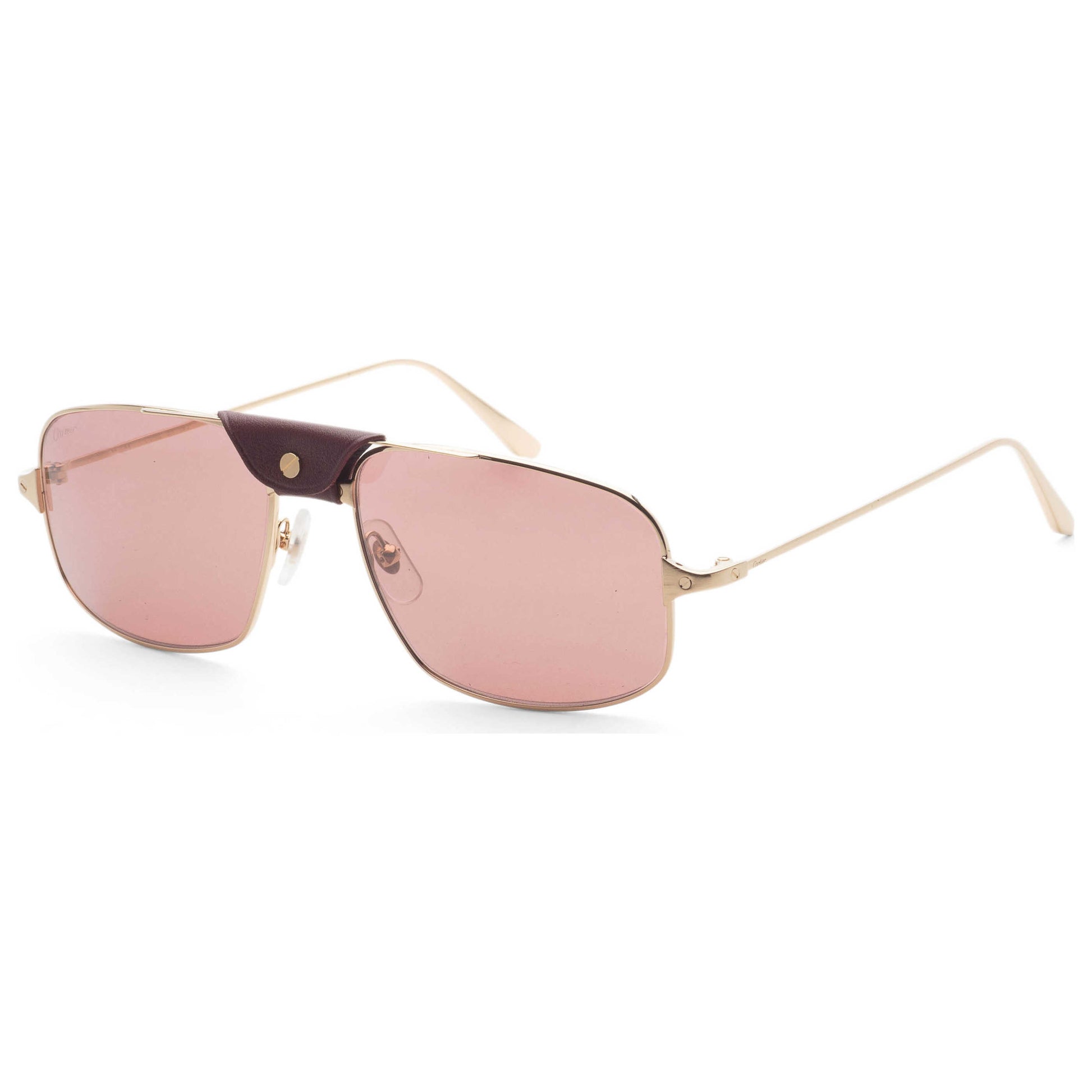 Front view of Cartier Santos de Cartier Men's Sunglasses CT0193S-003