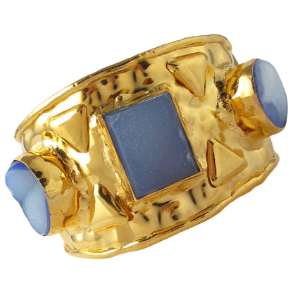 Front view of Devon Leigh Women's Bracelet CUFF62-BL