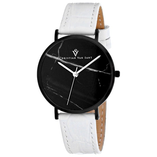Front view of Christian Van Sant Lotus Women's Quartz Watch CV0424WH