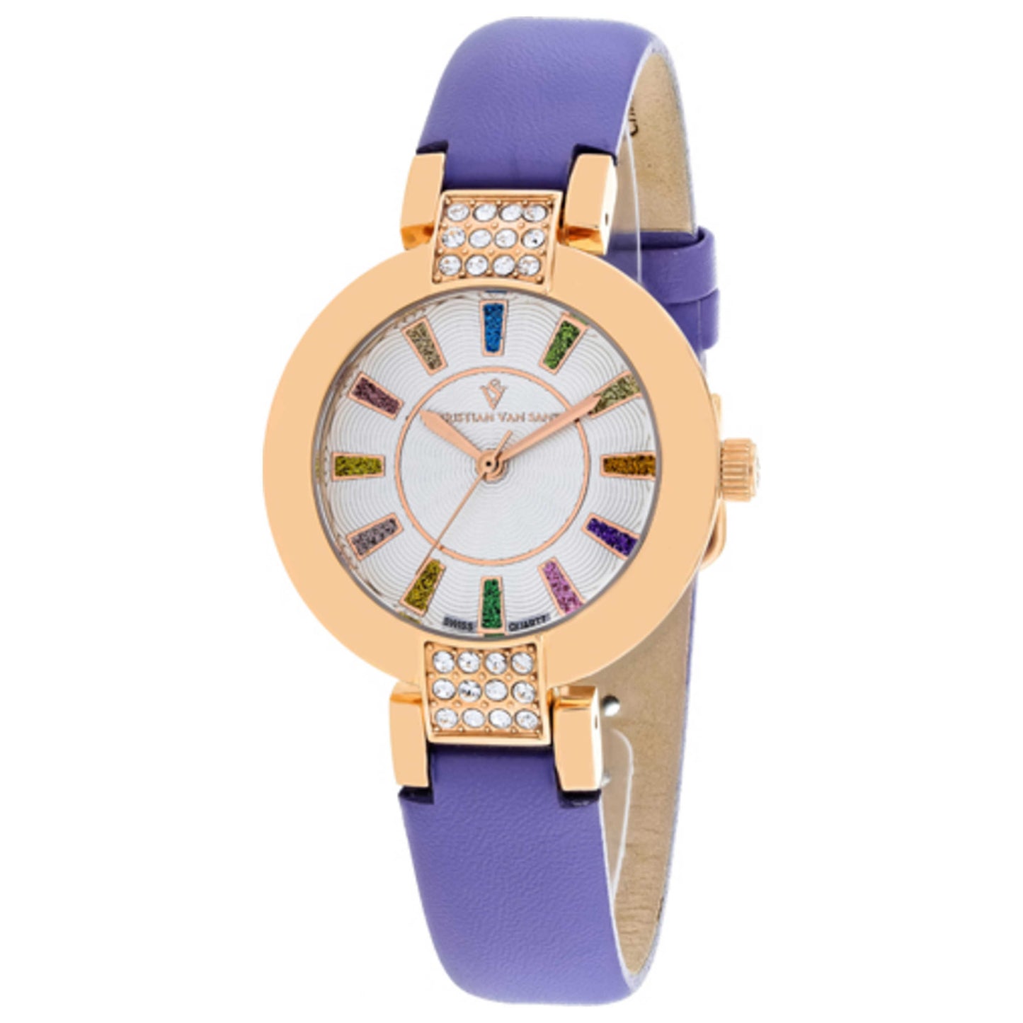 Front view of Christian Van Sant Celine Women's Swiss Quartz (Battery-Powered) Watch CV0445