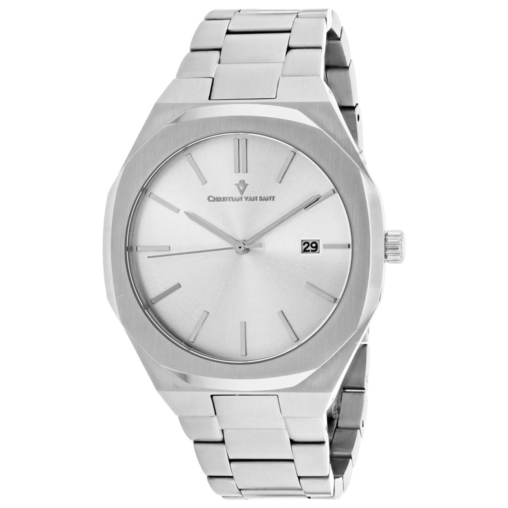 Front view of Christian Van Sant Octavius Slim Men's Quartz Watch CV0521