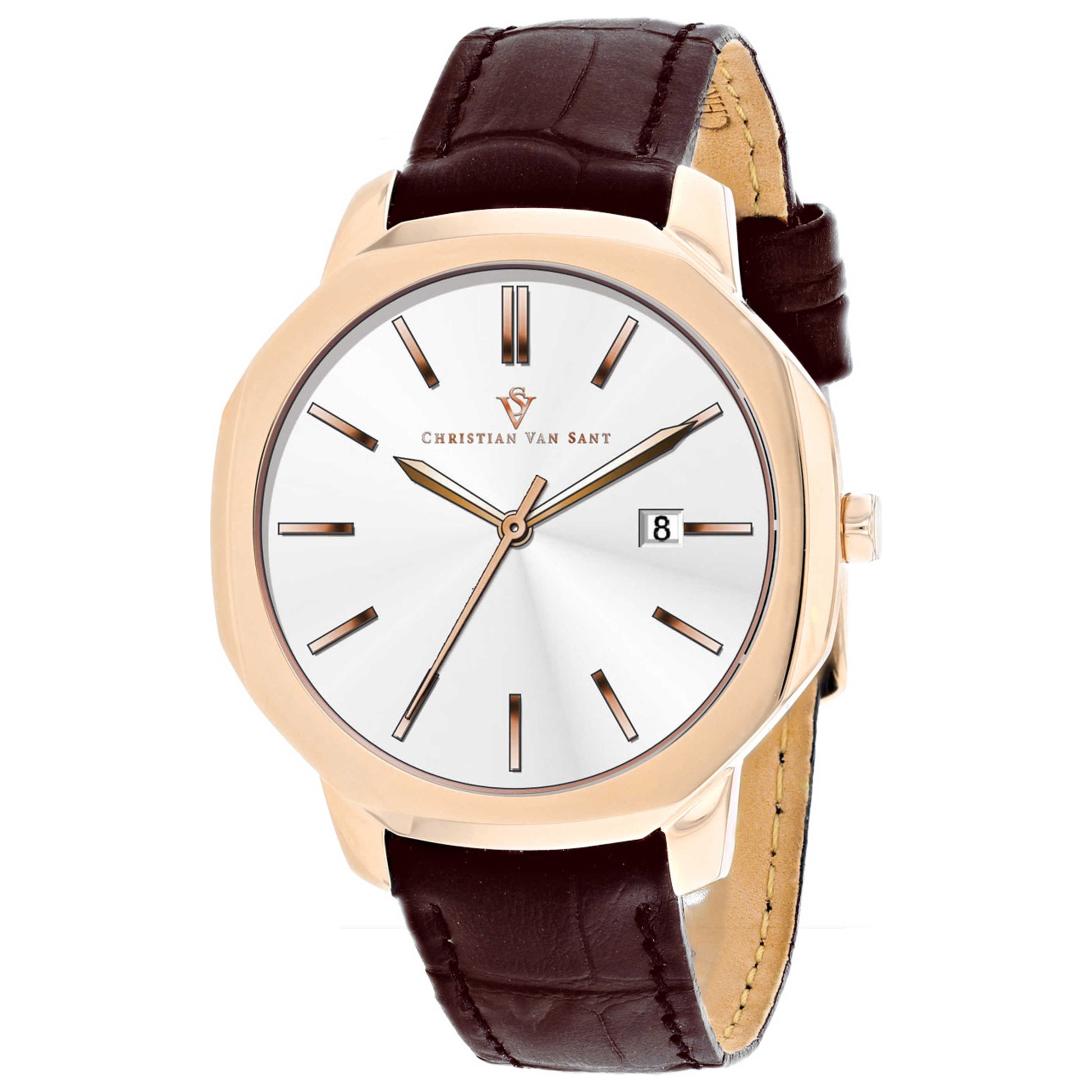 Front view of Christian Van Sant Octavius Slim Men's Quartz Watch CV0533
