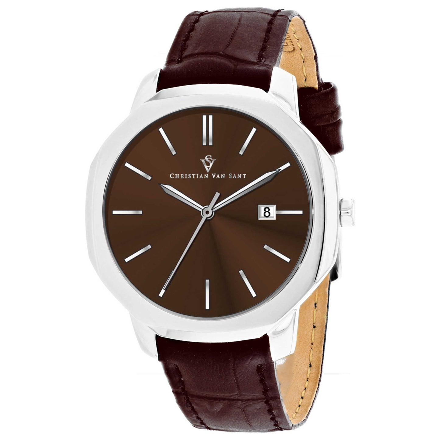 Front view of Christian Van Sant Octavius Slim Men's Quartz Watch CV0536