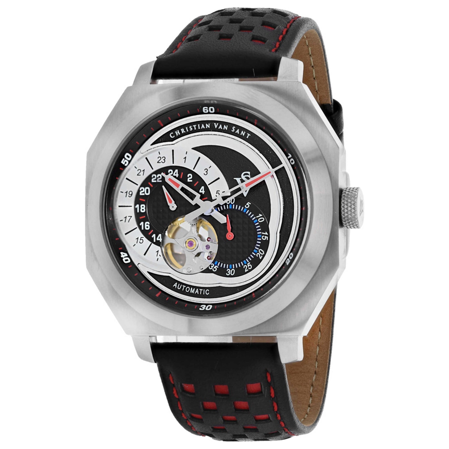 Front view of Christian Van Sant Machina Men's Automatic Watch CV0560