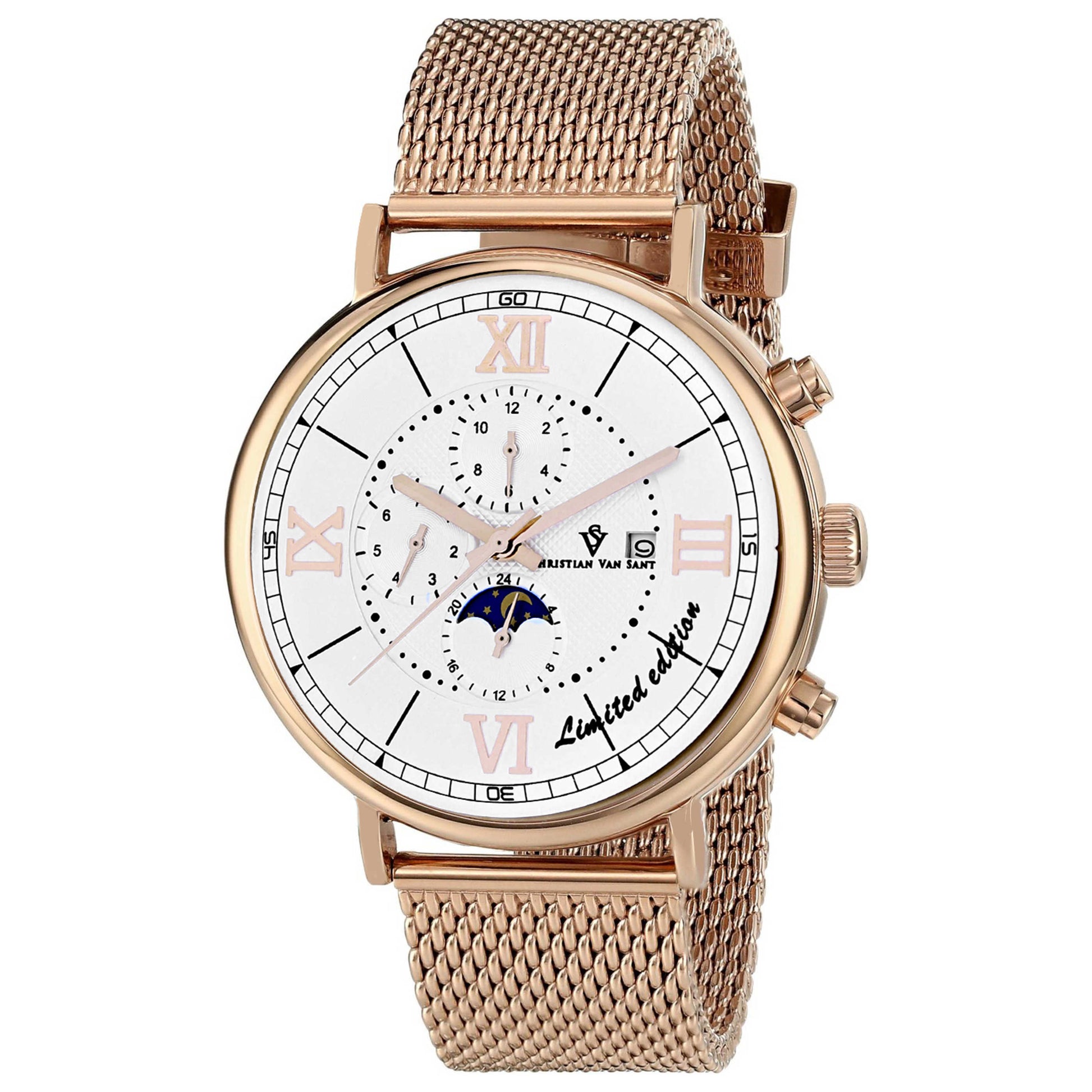 Front view of Christian Van Sant Somptueuse LTD Men's Automatic Watch CV1153