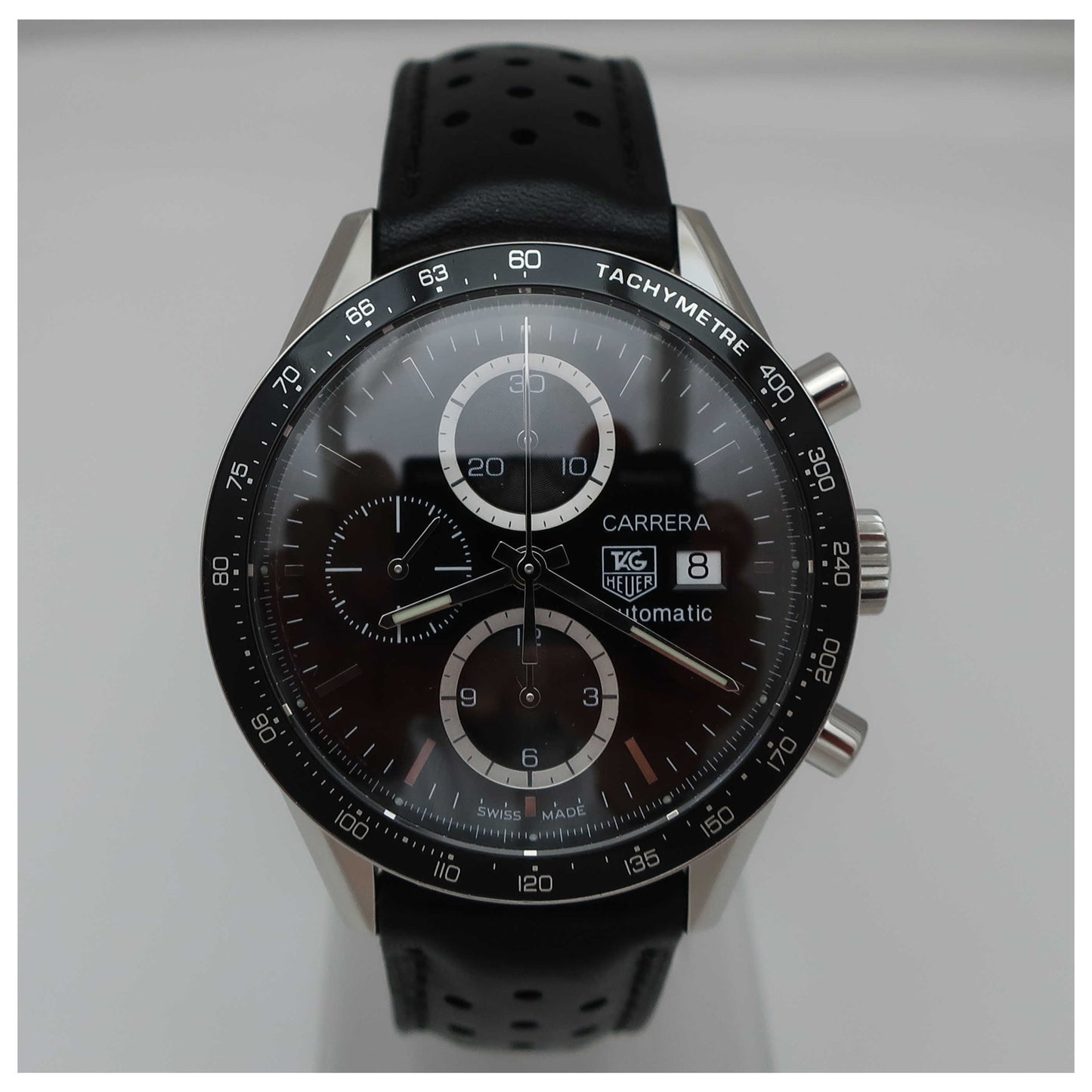 Front view of Tag Heuer Carrera Men's Automatic Watch CV2010-FC6205-SDV