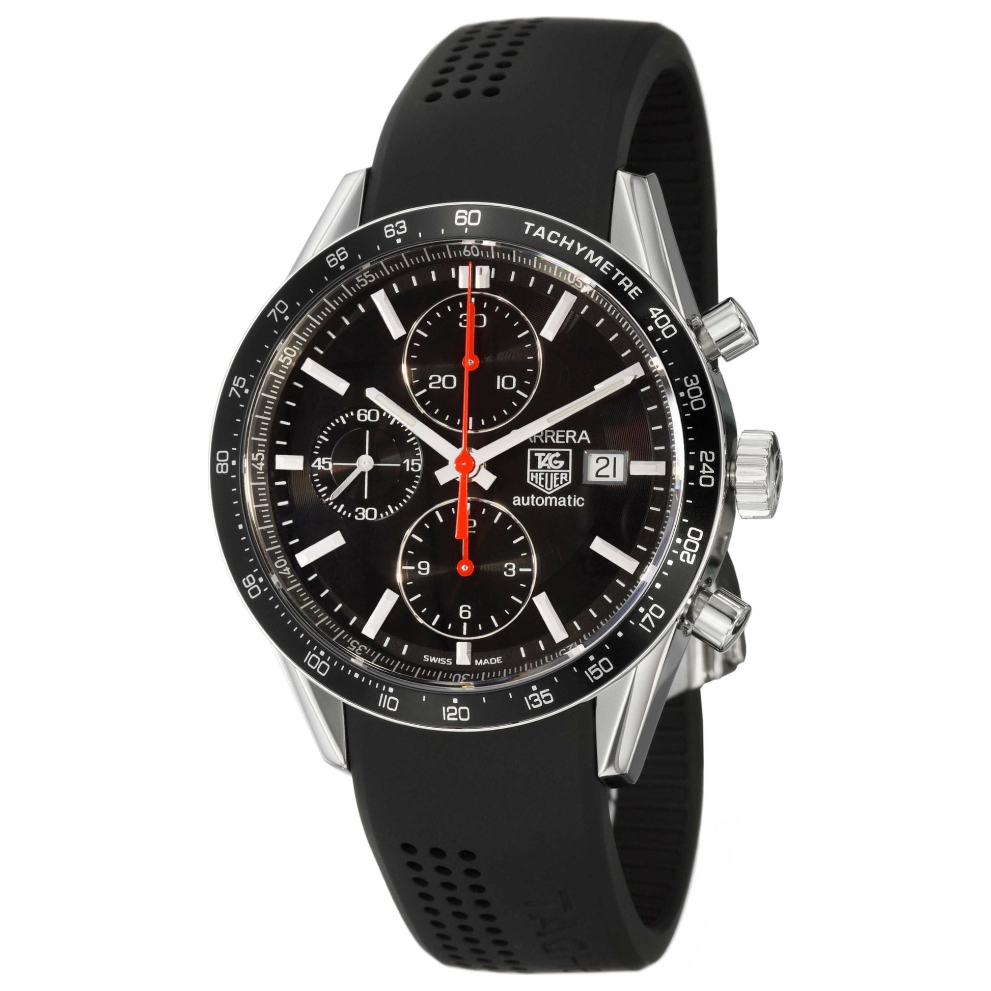 Front view of Tag Heuer Carrera Men's Automatic Watch CV2014-FT6014