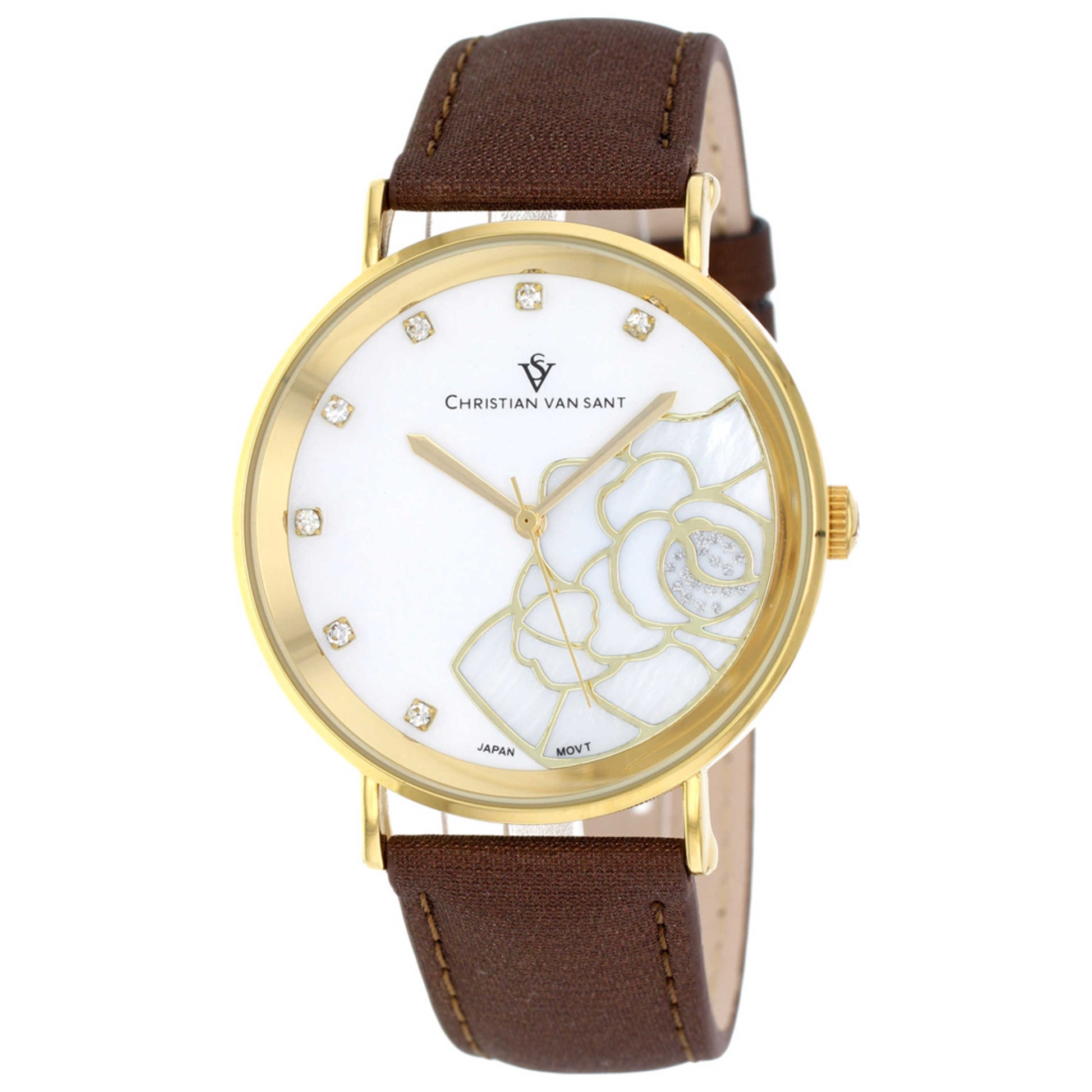 Front view of Christian Van Sant Fleur Women's Quartz Watch CV2212