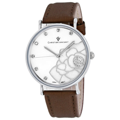 Front view of Christian Van Sant Blossom Women's Quartz Watch CV2213-BR