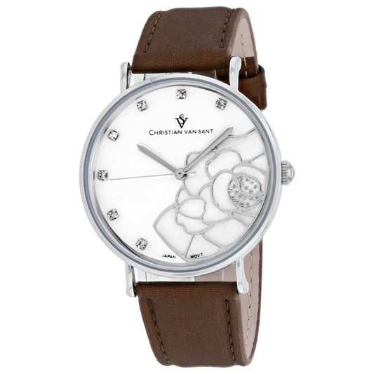 Front view of Christian Van Sant Blossom Women's Quartz Watch CV2213-BR
