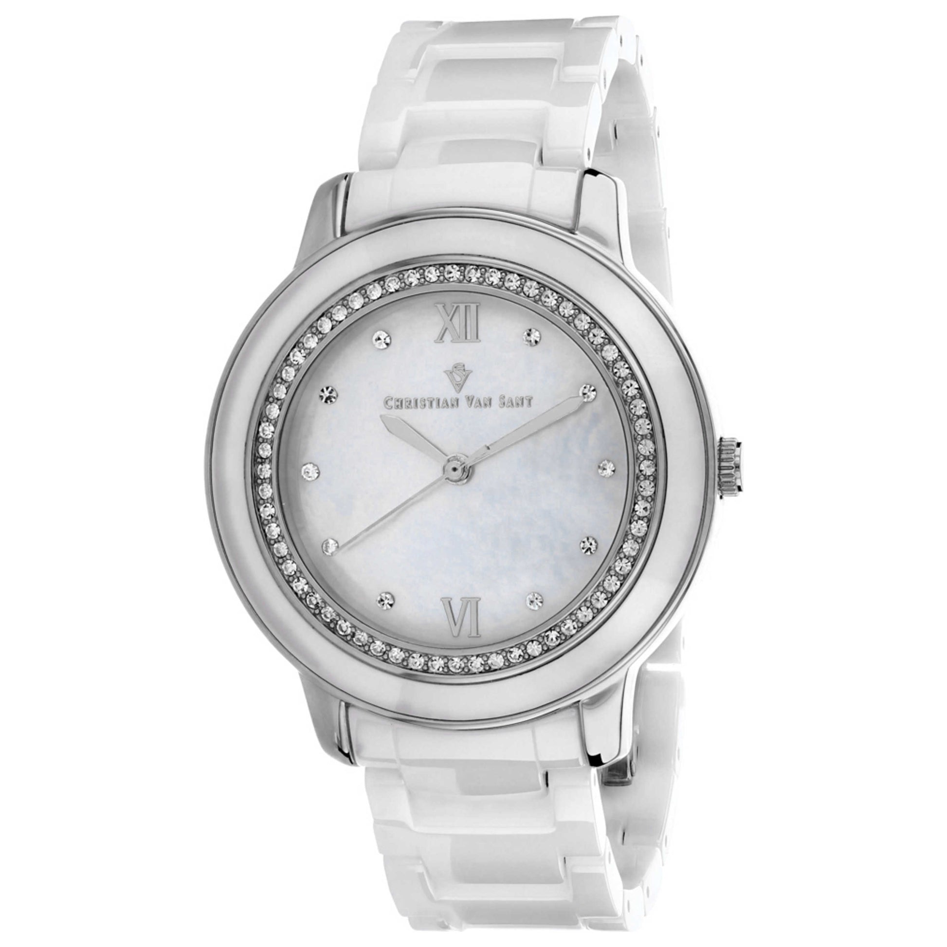 Front view of Christian Van Sant Clay Women's Quartz Watch CV3214
