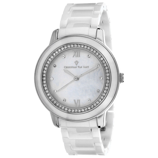 Front view of Christian Van Sant Clay Women's Quartz Watch CV3214